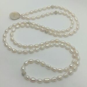 Genuine Pearl & Sterling Mala